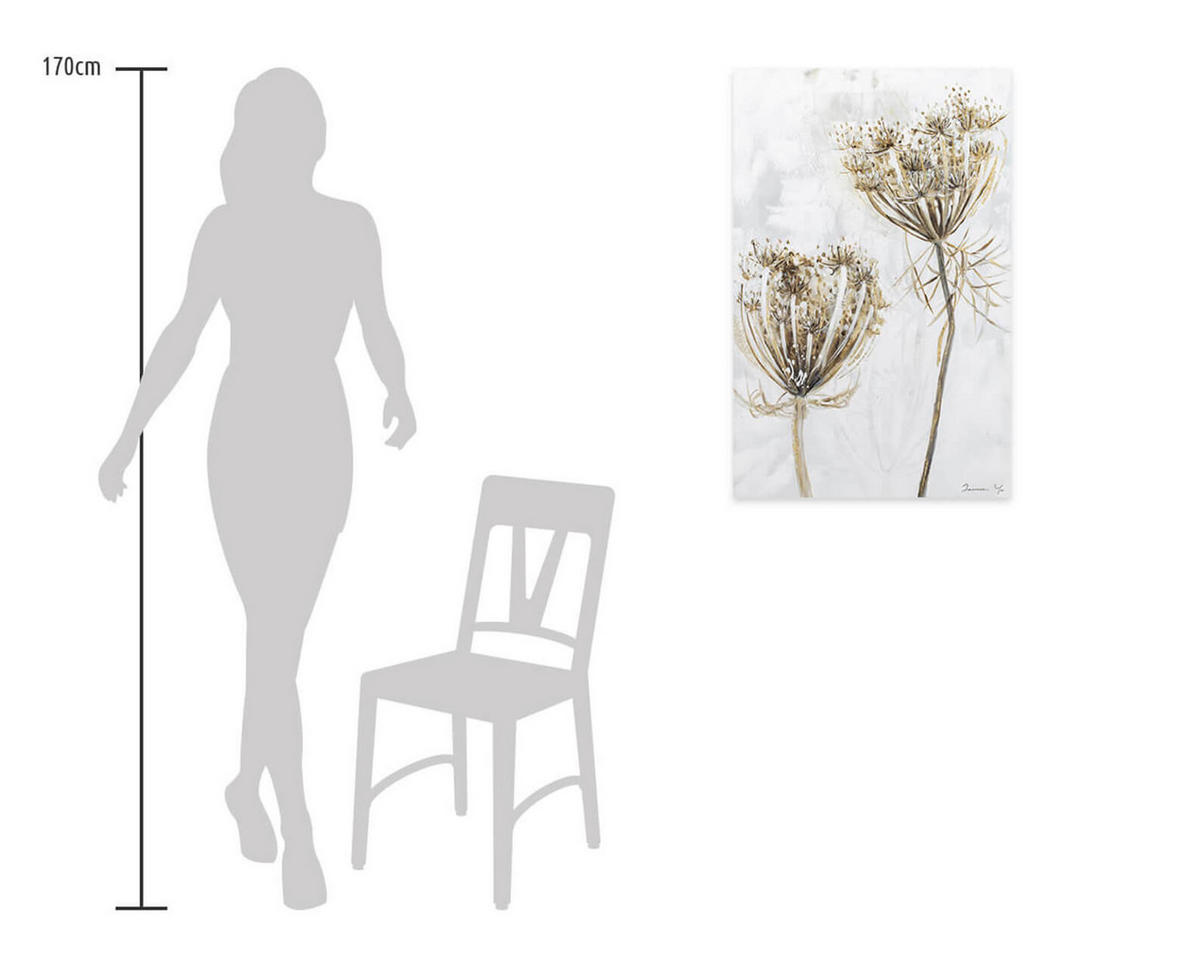 OLEJOMAĽBA 60/90 cm, Zvieratá - béžová, drevo/textil (60/90cm) - KUNSTLOFT