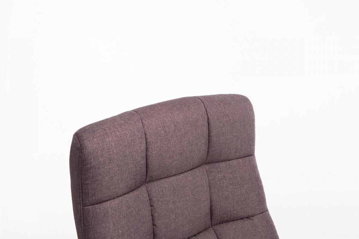 DREHSTUHL Stoff braun - Chromfarben/Braun, Textil/Metall (54/105/51cm) - CLP