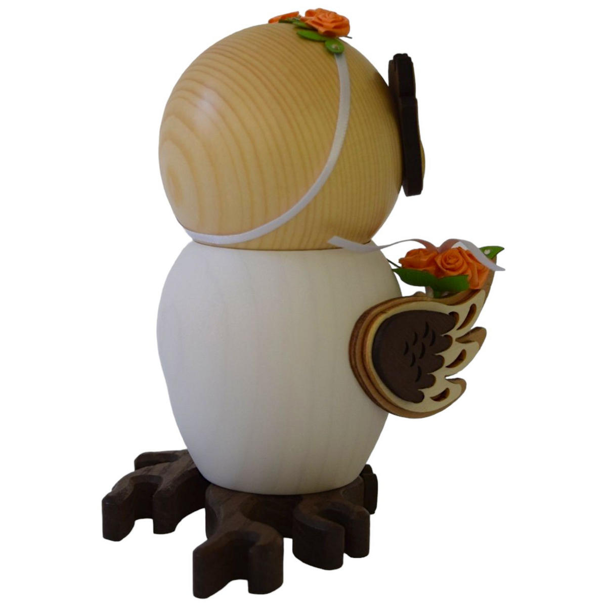 RAUCHFIGUR Eule Braut 15 cm - Multicolor, Holz (10/15/10cm)