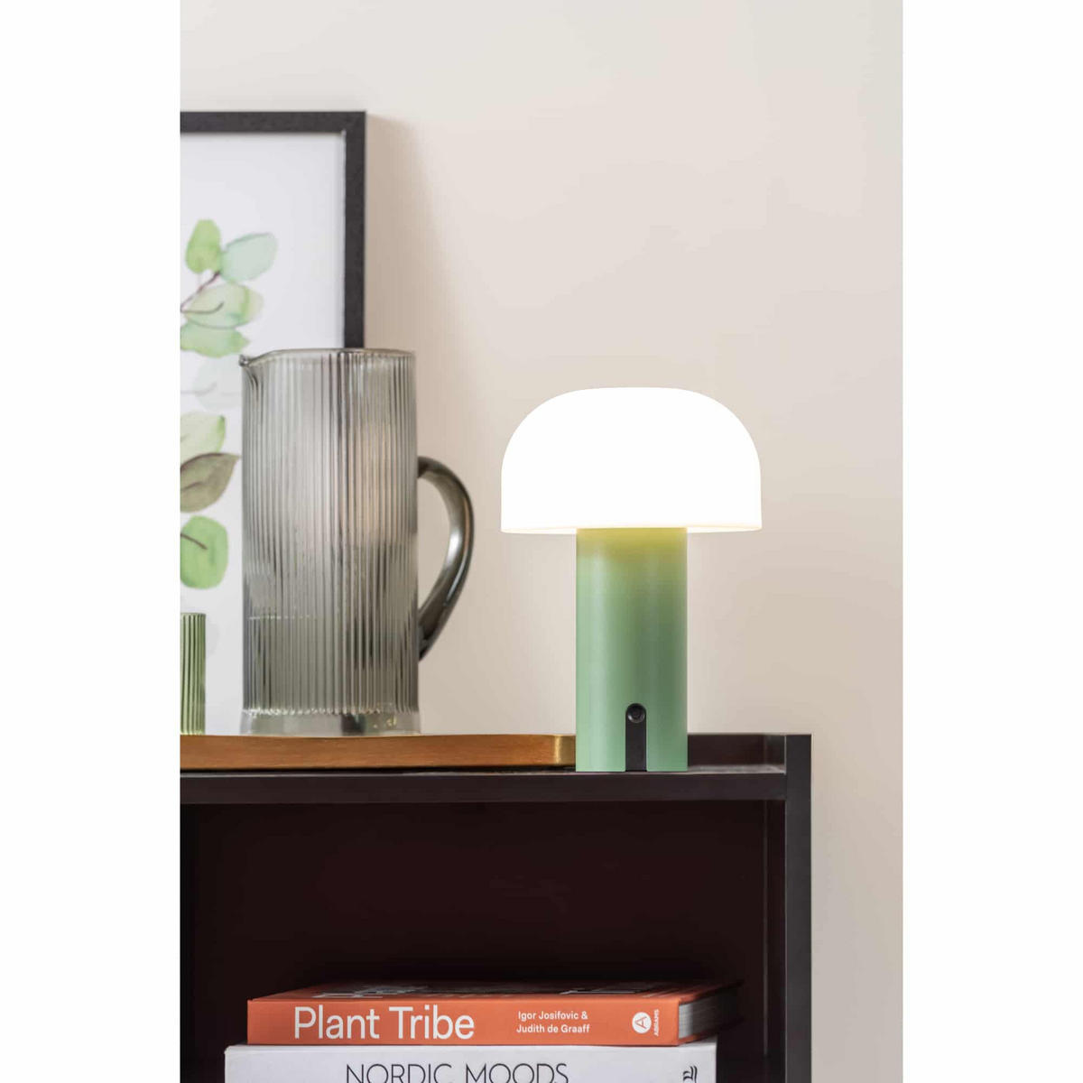 TISCHLAMPE Luca LED Grün 15/15/22.5 cm - Grün, Kunststoff (15/15/22.5cm) - Leitmotiv