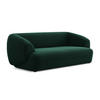 3-SITZER SOFA Samt Stoff Grün - Dunkelgrün/Schwarz, Kunststoff/Textil (212/81/98cm) - Makamii
