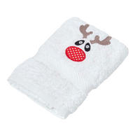 GÄSTEHANDTUCH Rentier weiß 30/50 cm - Weiß, Textil (30/50cm) - Homescapes