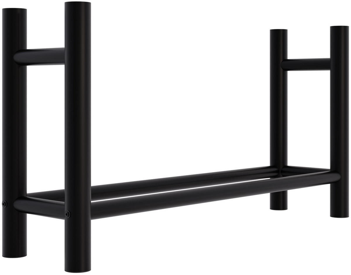 KAMINHOLZREGAL 100/30/60 cm Metall schwarz - Schwarz, Metall (100/60/30cm) - CLP