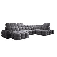 ECKSOFA TOLLO Salvador-stoff U-form 400x217x105 cm anthrazit - Anthrazit, Holz/Textil (217/400cm) - DomoHome