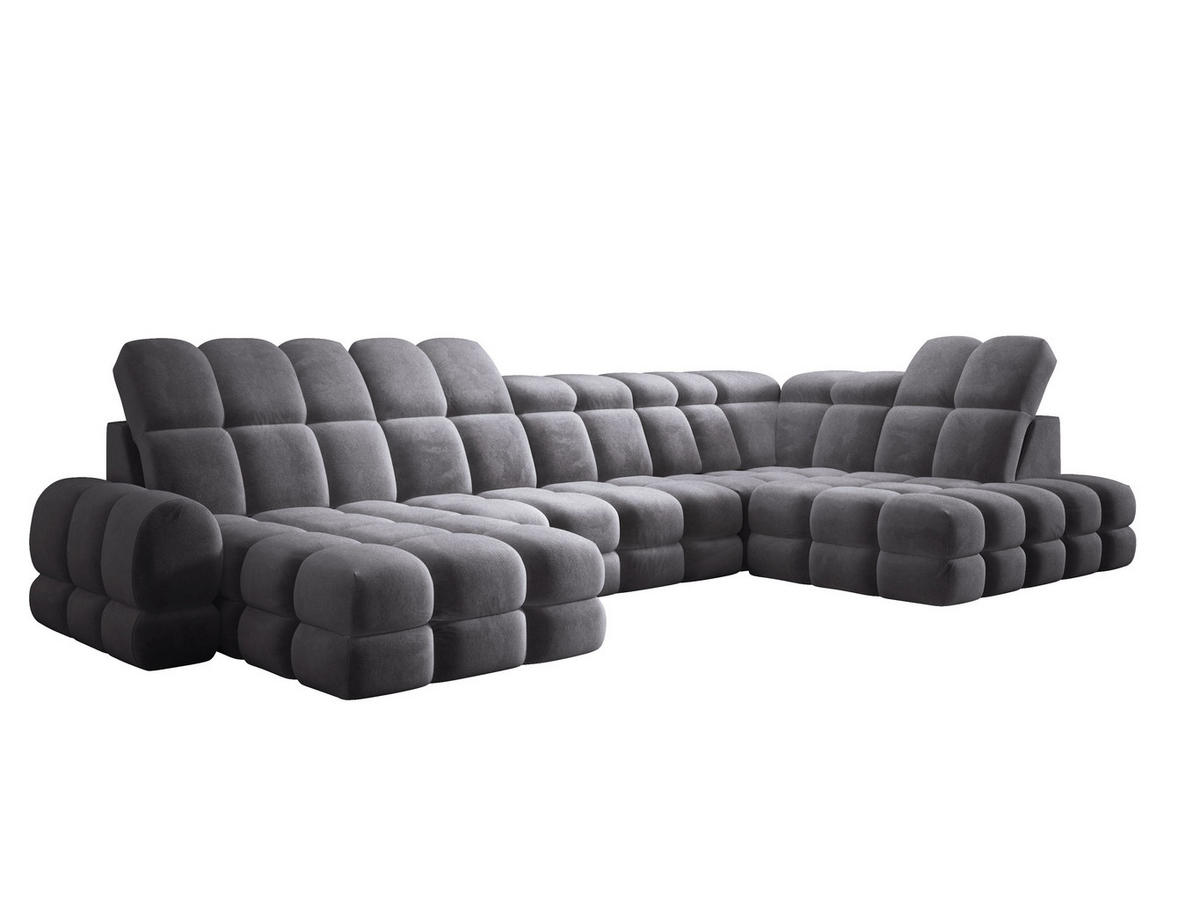 ECKSOFA TOLLO Salvador-stoff U-form 400x217x105 cm anthrazit - Anthrazit, Holz/Textil (217/400cm) - DomoHome