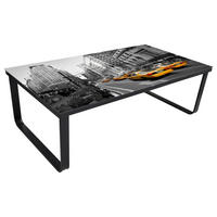 COUCHTISCH mit Glasplatte Rechteckig - Multicolor, Glas (90/90/32cm) - furnicato