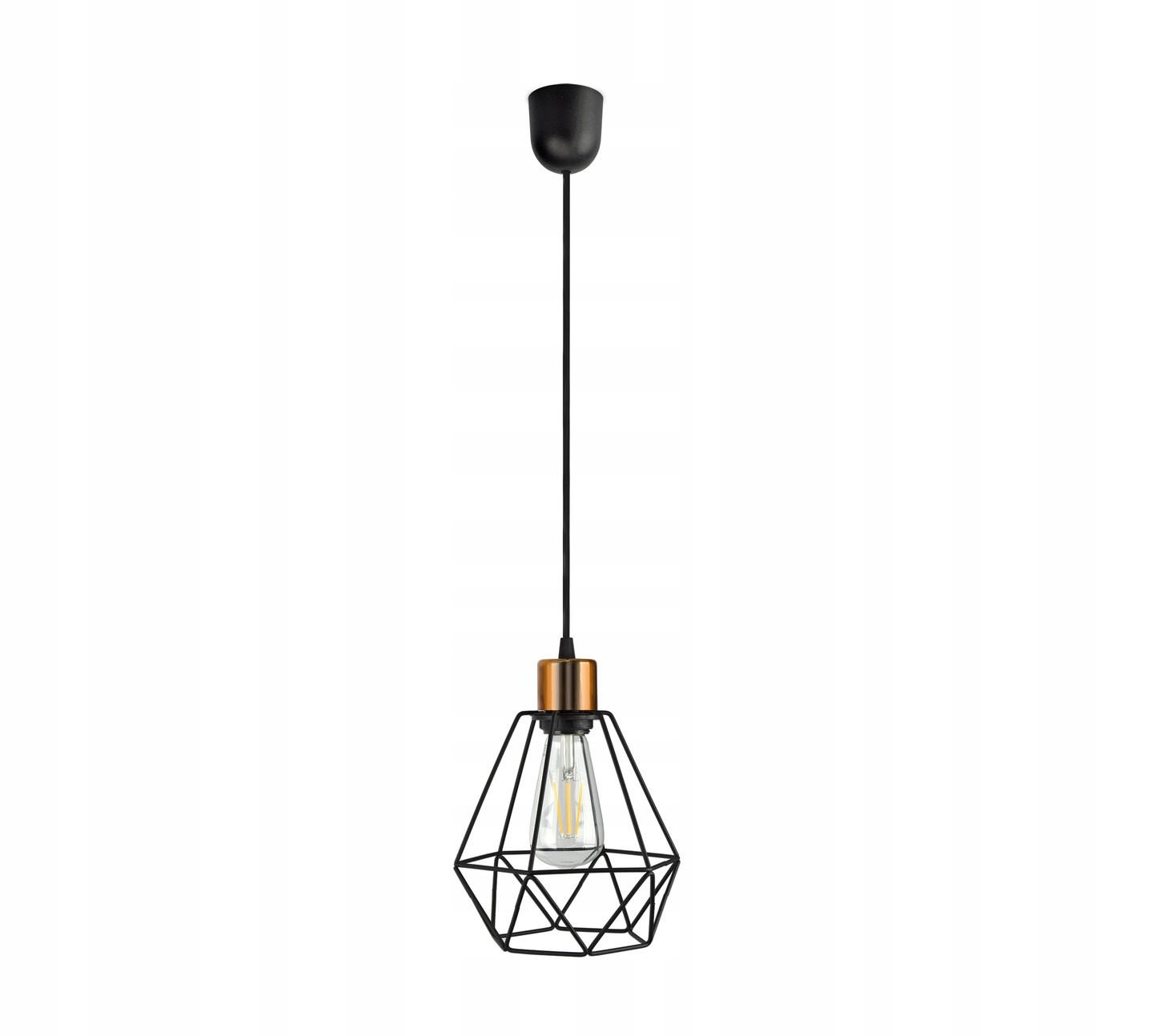 PENDELLEUCHTE EDISON II - Goldfarben/Schwarz, Metall (20/20/100cm) - kiki design