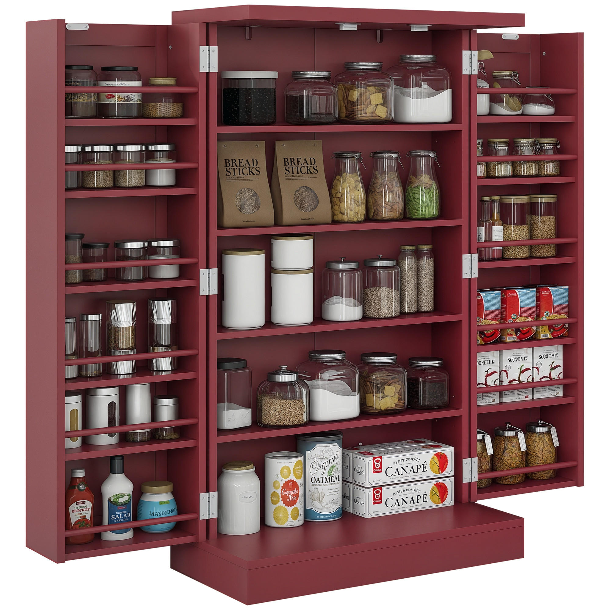 ComfortXL Mehrzweckschrank Rot 30x104x60 cm