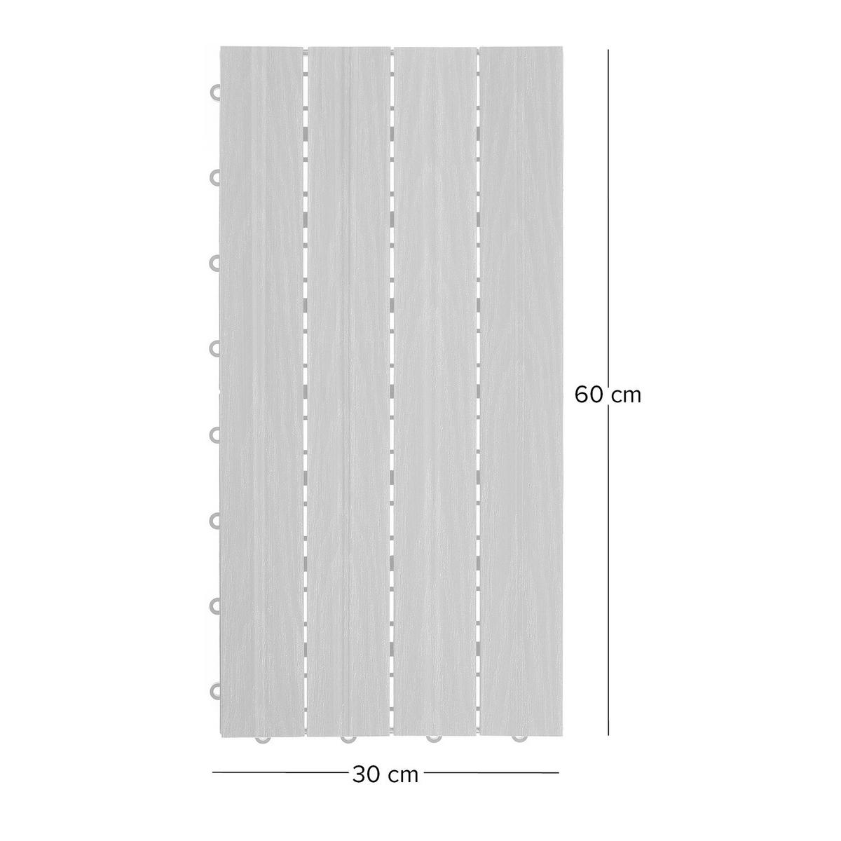 TERRASSENFLIESE - 6er-Set - Braun, Kunststoff (30/60/2.4cm) - home24