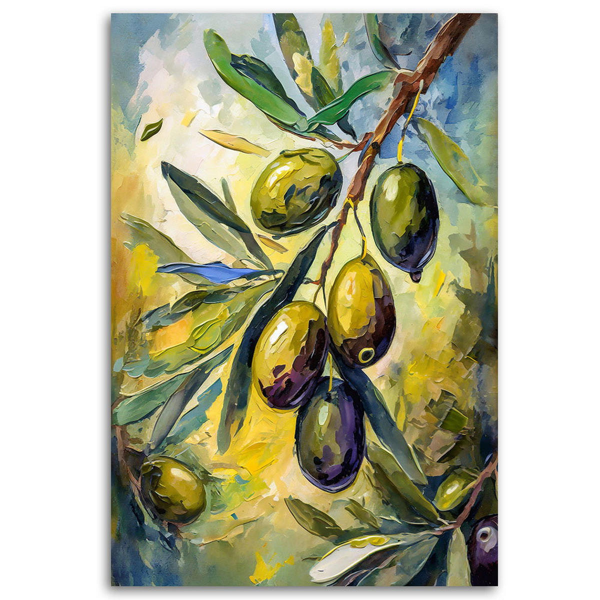 KUNSTDRUCK Grün 40/60 cm - Grün, Textil (40/60cm) - KUNSTLOFT
