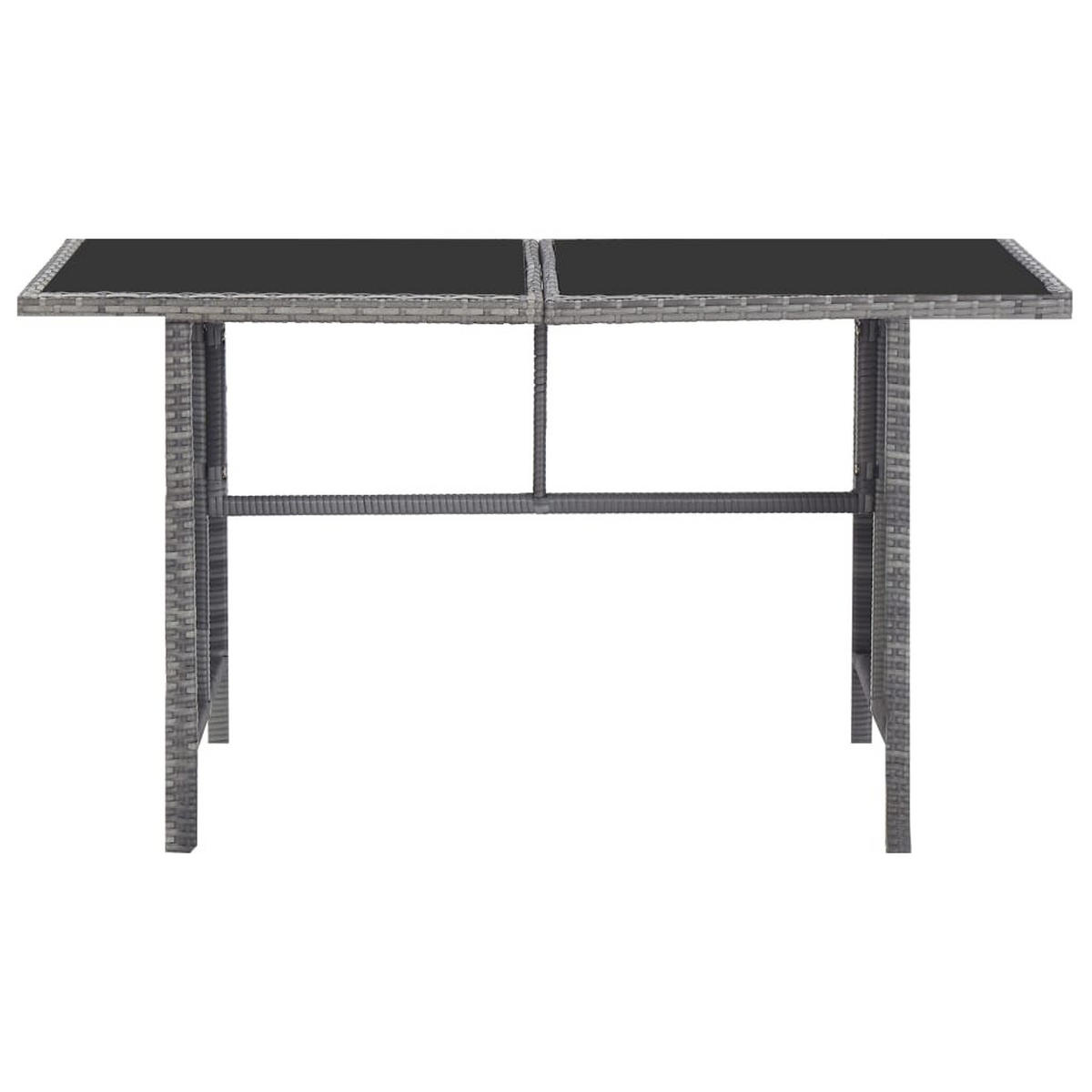 DINING-LOUNGESET mit Auflagen für 8 Personen, aus PE-Rattan, Braun, 5-teiliges Set - Dunkelgrau/Grau, Kunststoff/Textil - vidaXL