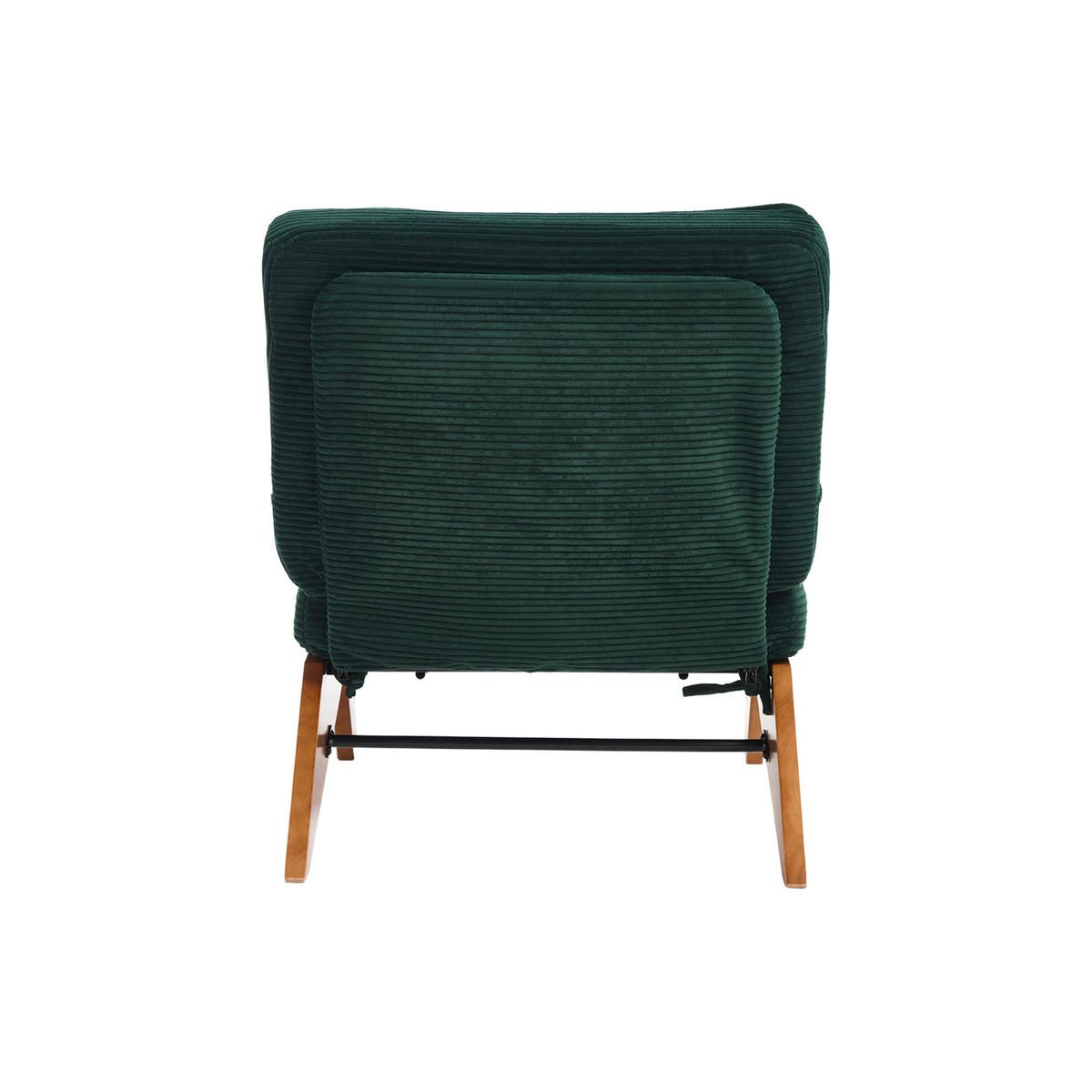 RELAXSESSEL verstellbare Rückenlehne mit Lendenkissen, DE-42243, Dunkelgrün - Grün, Holz (73/90/127cm) - ComfortXL