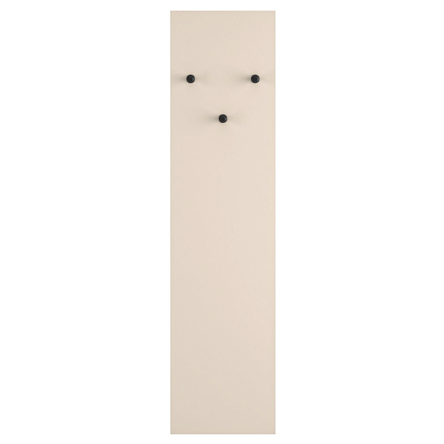WANDGARDEROBE Caletto Beige mit 3 Haken 34 cm - Beige/Schwarz, Holzwerkstoff (34/137/2cm) - Selsey