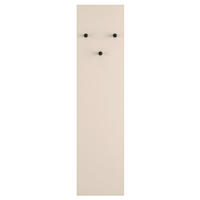 WANDGARDEROBE Caletto Beige mit 3 Haken 34 cm - Beige/Schwarz, Holzwerkstoff (34/137/2cm) - Selsey
