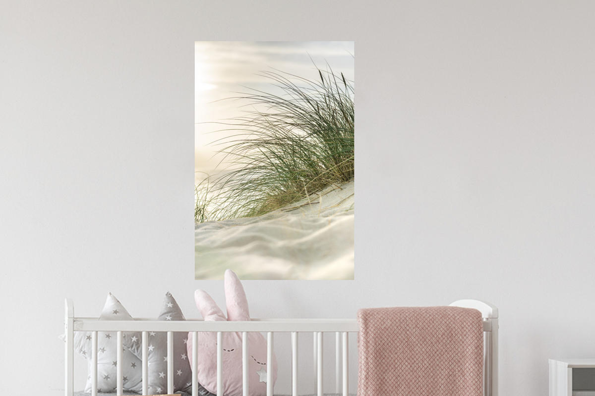 WANDTATTOO Dünen - Strand - Schlewswig-Holstein - Wattenmeer 40x60 cm - Creme, Kunststoff (40/60/0.1cm) - MuchoWow