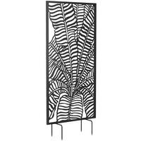 SICHTSCHUTZ aus Metall Schwarz - Schwarz, Metall (1.5/130cm) - Outsunny