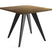ESSTISCH Quadro quadratischer ausziehbarer, Lefkas Eiche 100-200/100/76 cm - Alteiche/Schwarz, Holz/Holzwerkstoff (100/100/76cm) - WFL GROUP
