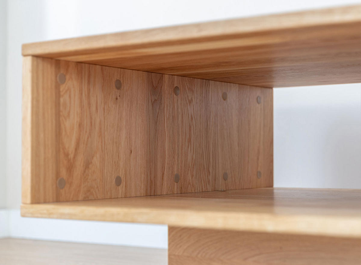 COUCHTISCH Collodi Wildeiche Natur 110 / 70 / 40cm - Eichefarben, Holz (70/110/40cm) - Feldmann-Wohnen