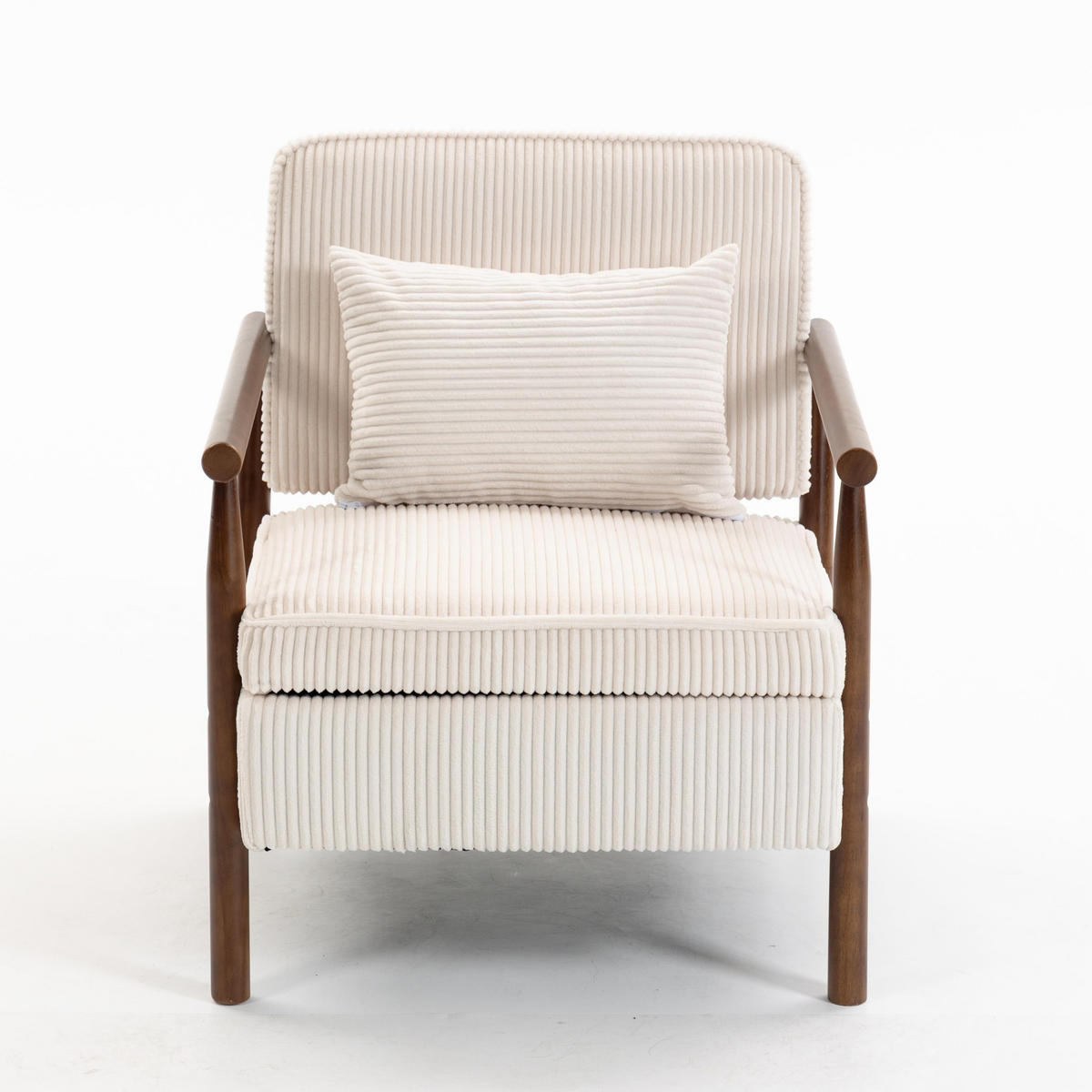 SESSEL Design Sessel,Loungesessel,Polsterstuhl,Cord,Weiß - Weiß, Textil (61/72/80cm) - LVHOM