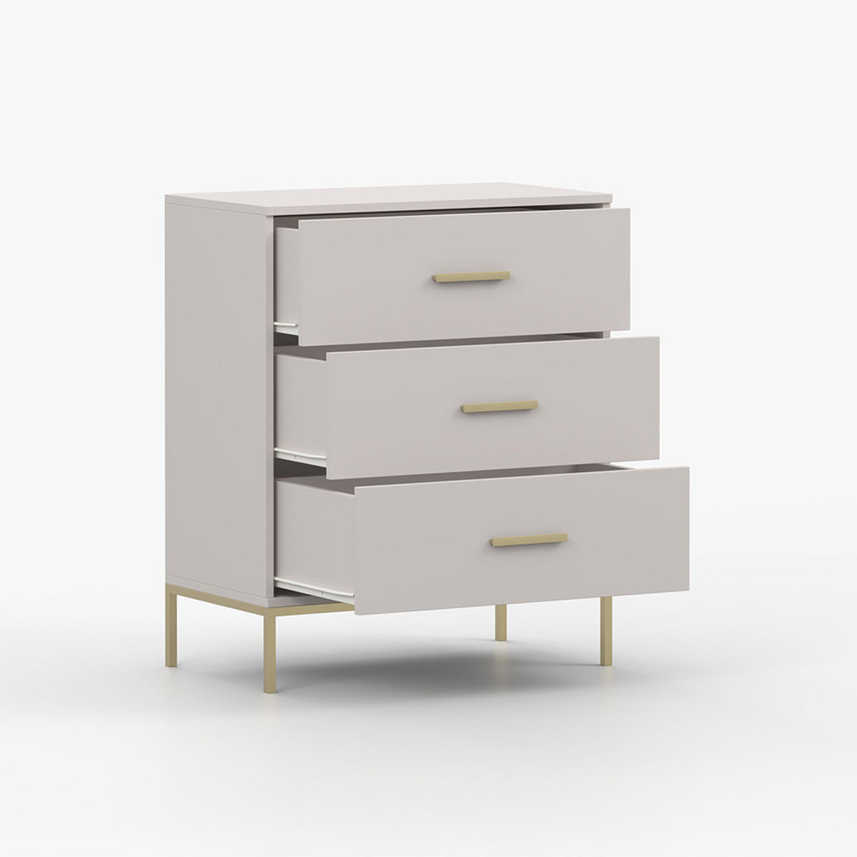 KOMMODE ROSA 3S 70/85/40,5 cm Kaschmir - Kaschmir, Holzwerkstoff/Metall (70/85/40.5cm) - imoebel24