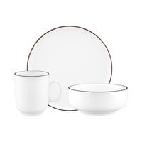 FRÜHSTÜCKS-SET Sento Home Pure Lines Chocolate Brown 18-tlg. - Braun, Keramik (2/2/2cm) - Seltmann Weiden