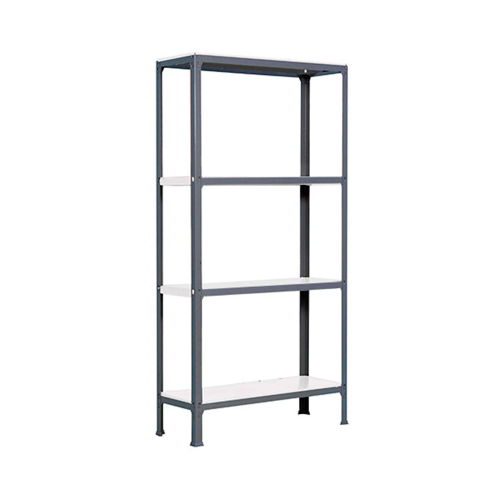 WOHNREGAL LIVING KOALA METAL mit 4 Fachböden | HxBxT 160x100x30cm | Fachlast 150kg | Anthrazit/Weiß - Anthrazit, Metall (100/160/30cm) - PROREGAL