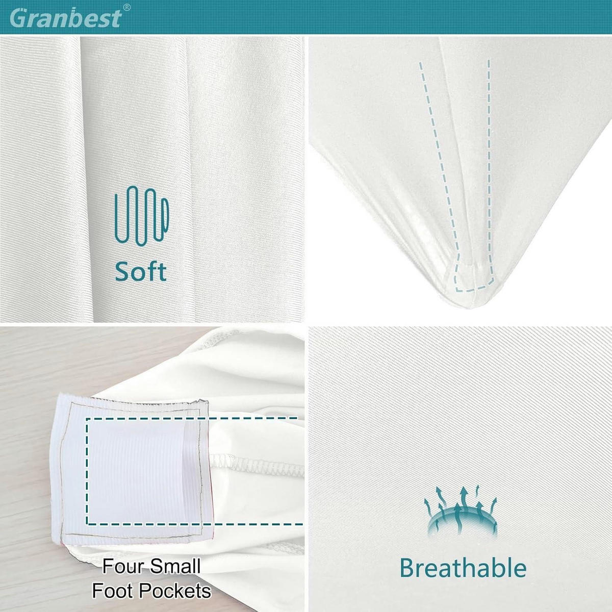 STEHTISCHHUSSEN 1er Set Weiß Ø 70-75cm - Weiß, Textil (75/120cm)