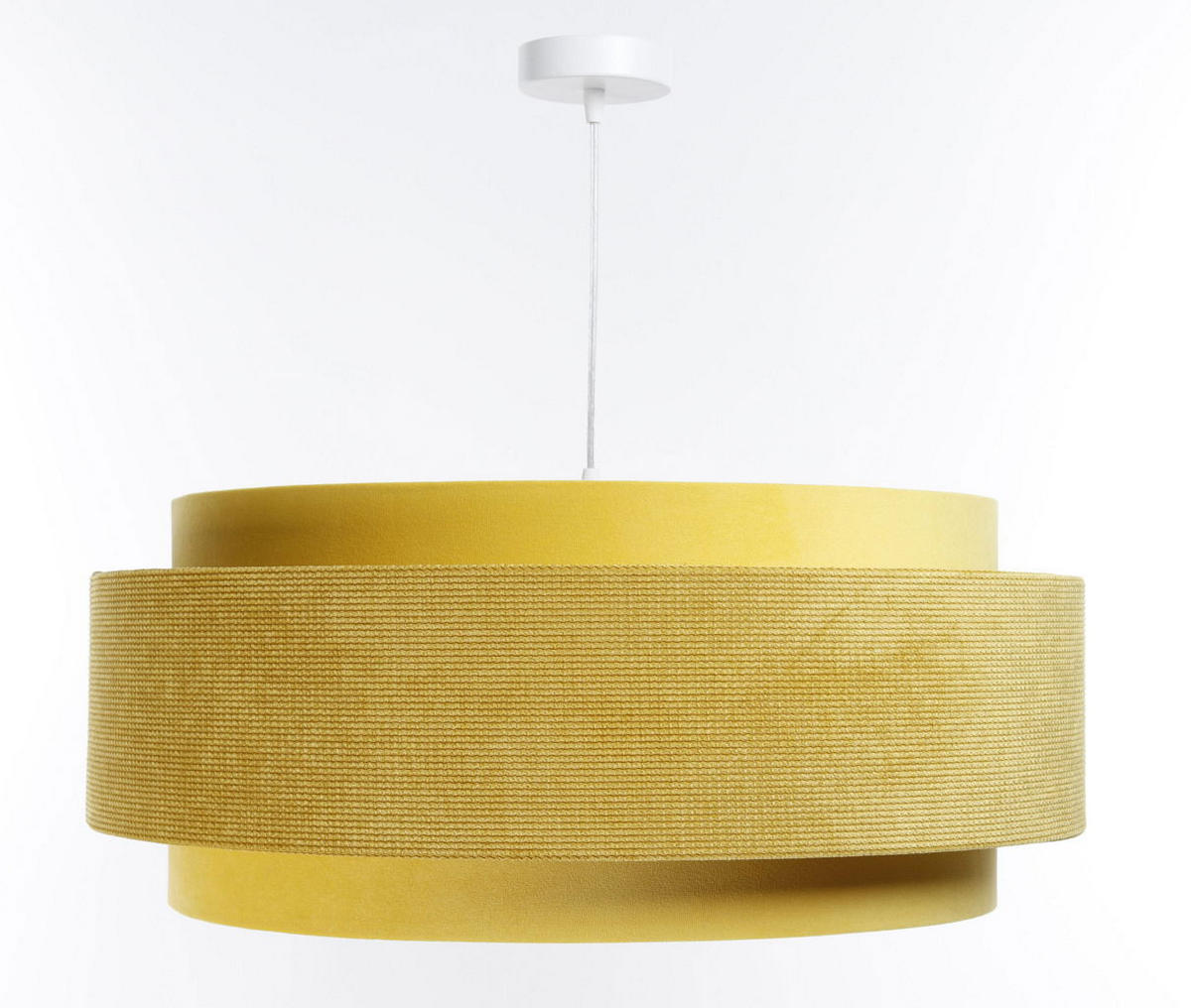 HÄNGELEUCHTE Weiß 60/25 cm - Gelb, Kunststoff (60/1/25cm) - ONZENO