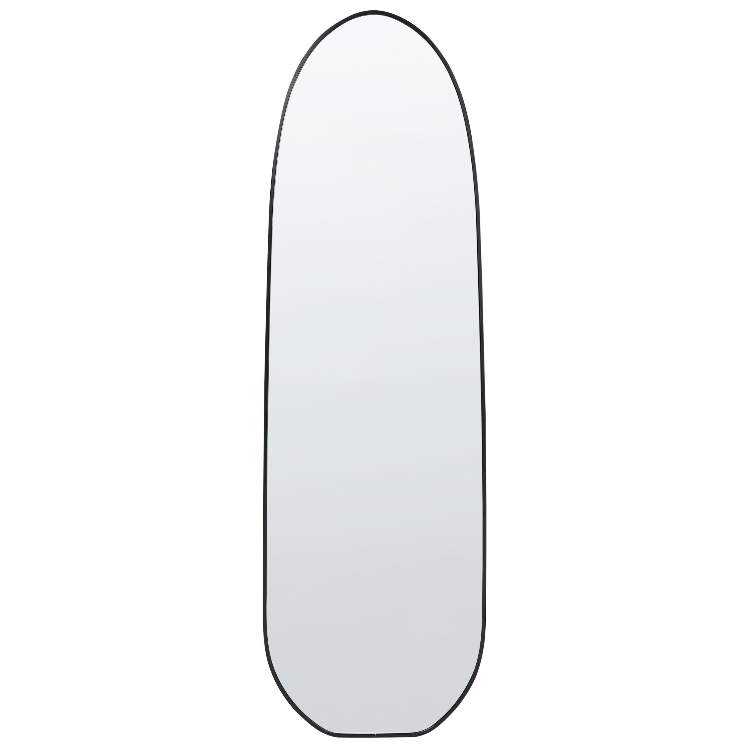 WANDSPIEGEL 45/160 cm Metall Schwarz Darnets - Schwarz, Metall (45/160/3cm) - Beliani