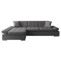 ECKSOFA Malwi, Seite: Links - Chromfarben, Holz/Textil (278/161cm) - MIRJAN24