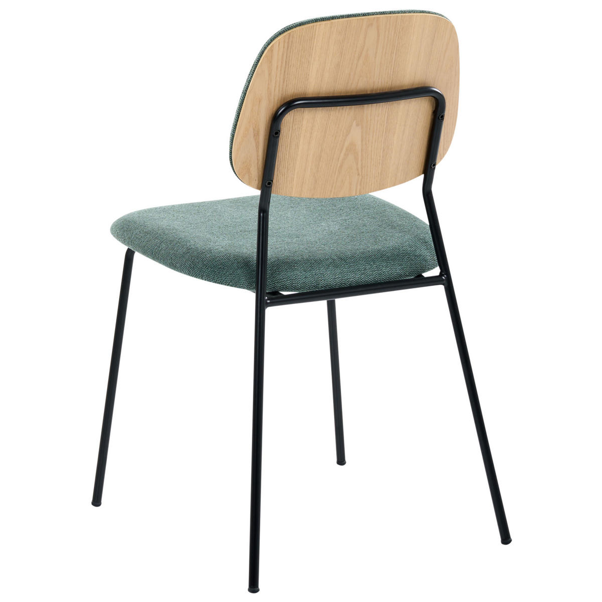 ÉTKEZŐSZÉK 4 darabos Szett Szövet Zöld Riley - zöld, textil (48/83/52cm) - Beliani