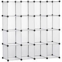 DIY Regalsystem, Kleiderschrank, Weiß - Weiß, Metall (32/125/125cm) - HOMCOM