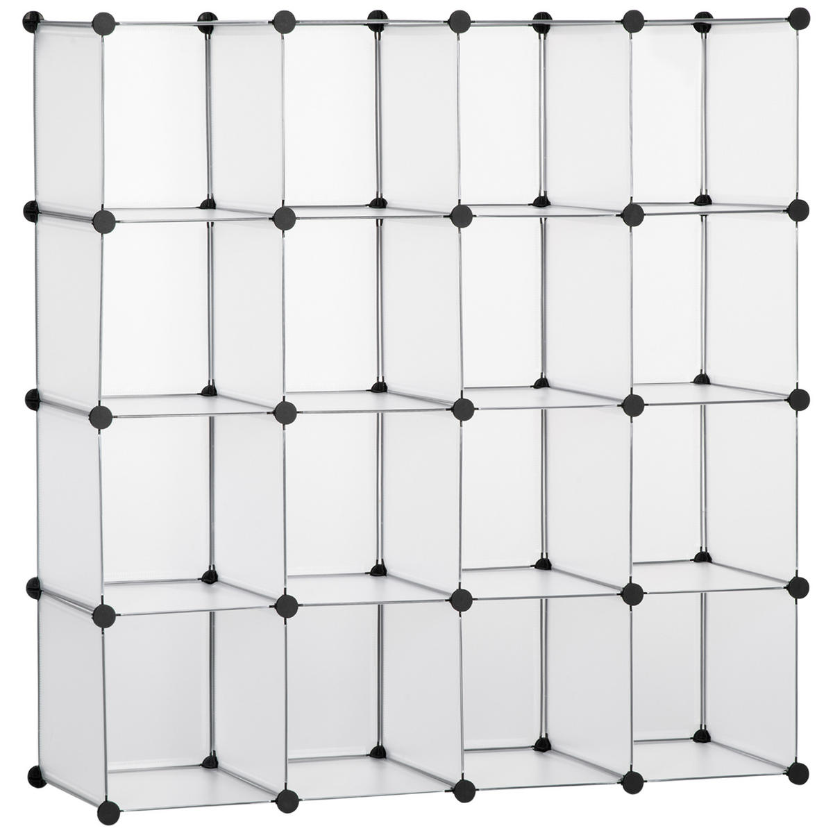 DIY Regalsystem, Kleiderschrank, Weiß - Weiß, Metall (32/125/125cm) - HOMCOM