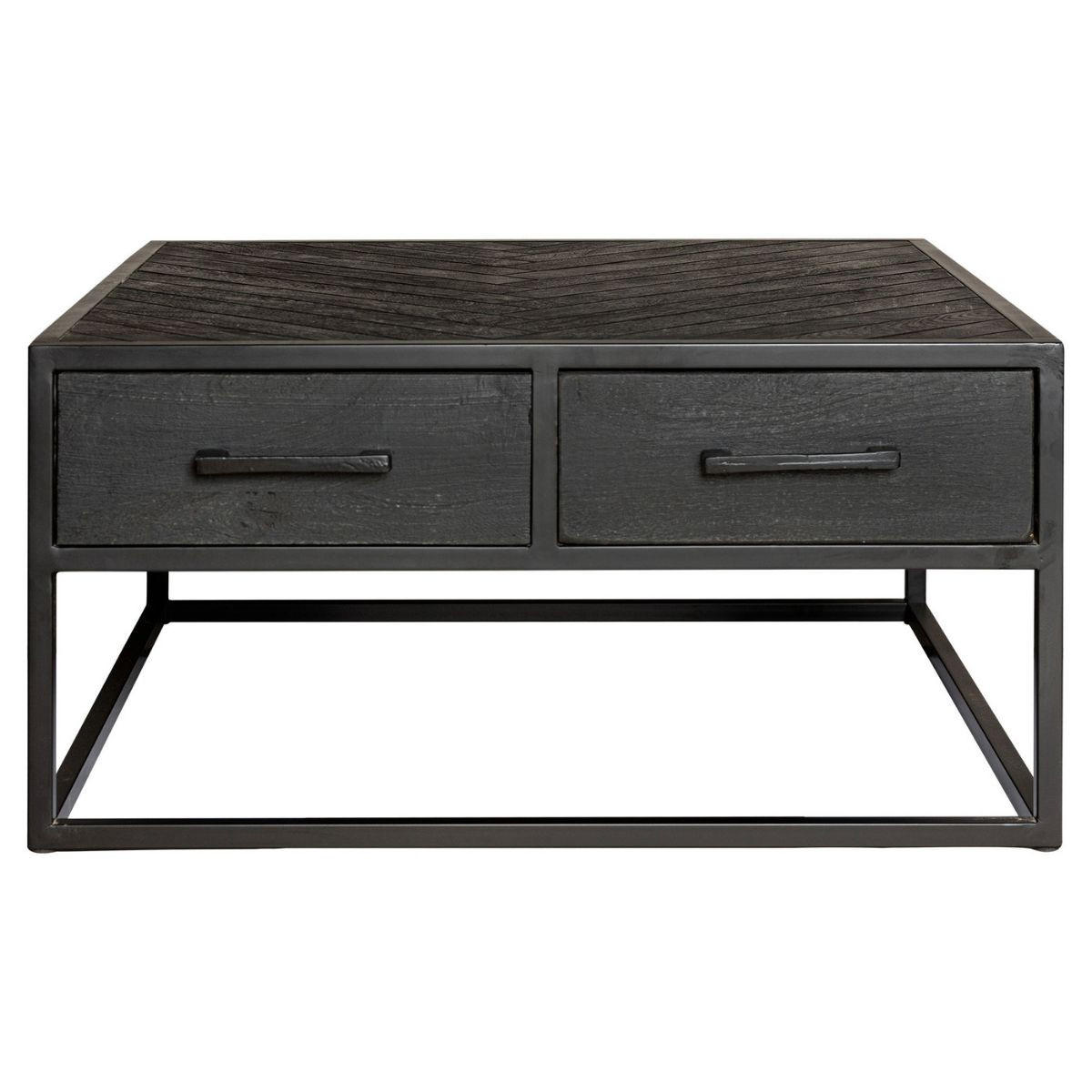 COUCHTISCH Cosmopolitan Mangoholz 80 cm / 80 cm Schwarz - Schwarz, Holz (80/80/40cm)