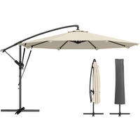 AMPELSCHIRM DE-05617 Neigbar mit Kurbel, Windseilen & Schutzhülle Cremeweiß - Creme, Textil/Metall (295/295cm) - ComfortXL