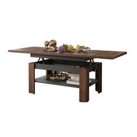 COUCHTISCH rechteckig Eiche dunkel - Anthrazit ausziehbar höhenverstellbar - Anthrazit/Braun, Holzwerkstoff (65/130/58cm) - designimpex
