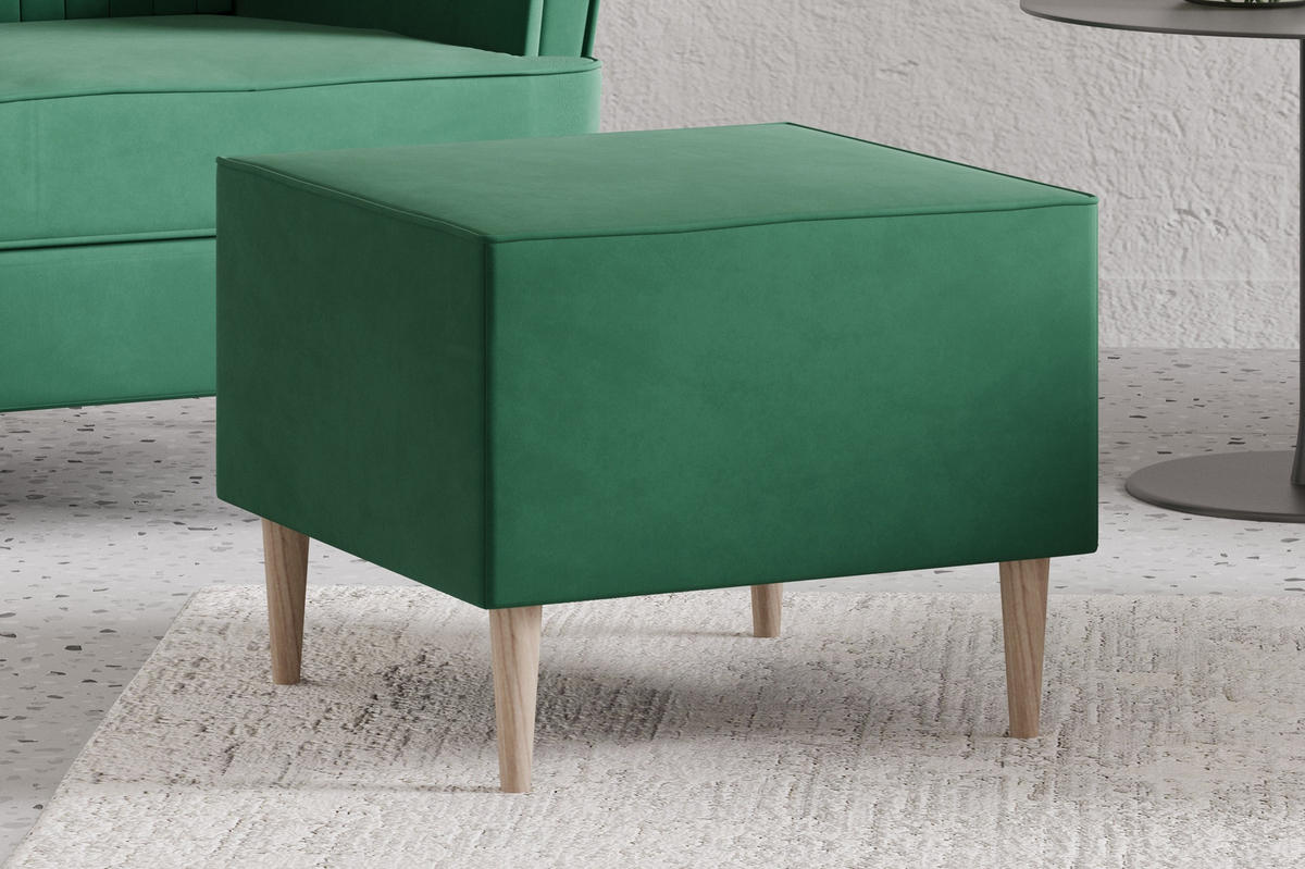 OHRENSESSEL - Sessel Comfy mit Hocker - Grün - Grün, Holzwerkstoff (83/103/95cm) - Möblo