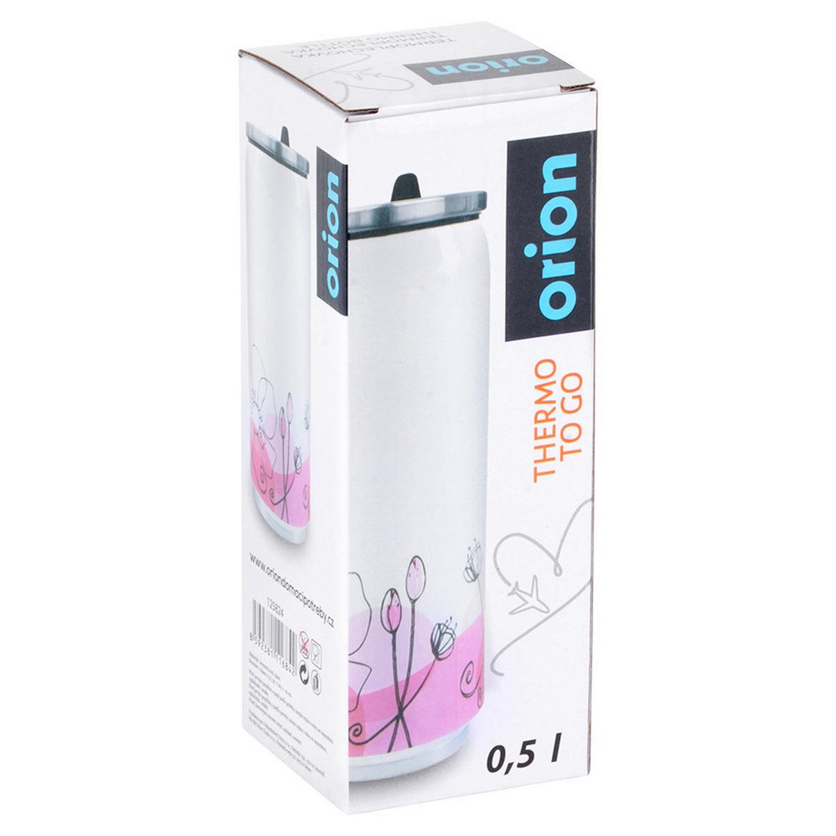 THERMOBECHER Dose Blumen 500 ml Mehrfarbig - Multicolor, Metall (0.5L) - Orion 