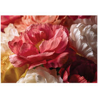 FOTOTAPETE Blumen Pfingstrosen Rot 350x250 cm - Multicolor, Papier (350/250cm) - Wallarena