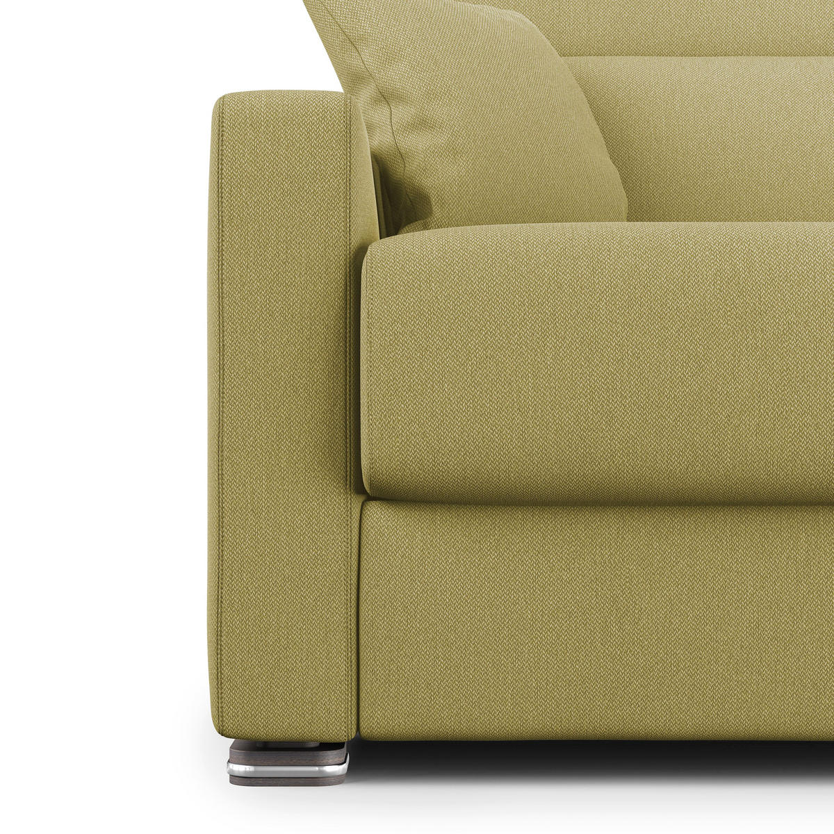 SCHLAFSOFA Amber - Gelb, Textil (211/100/98cm) - Divani.store
