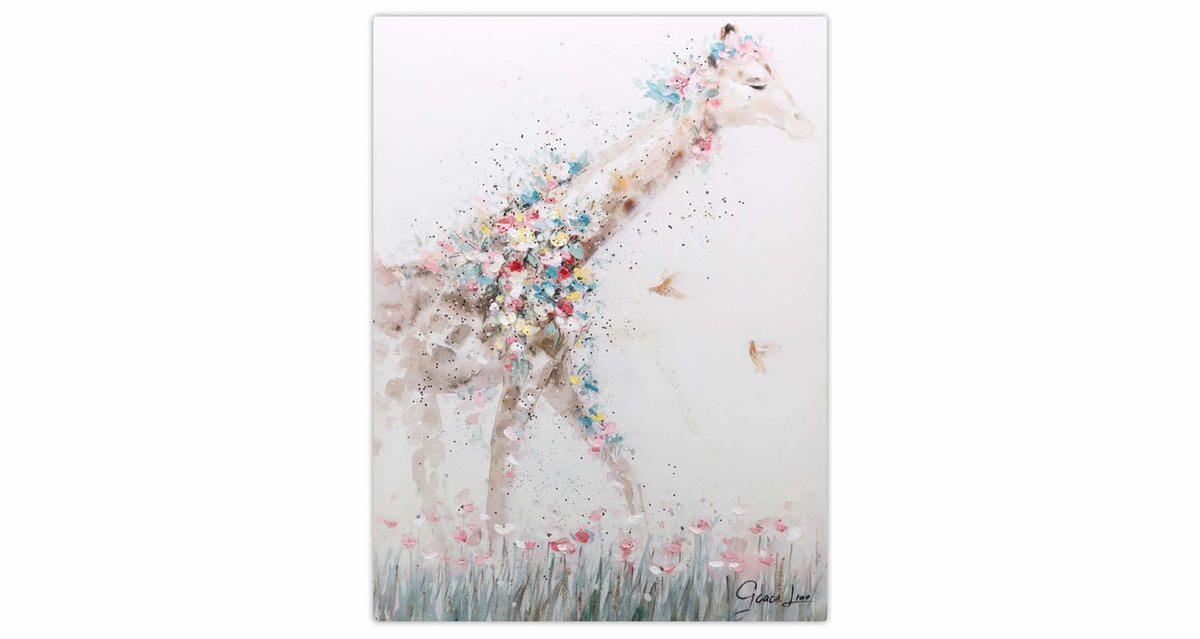 OLEJOMAĽBA 75/100 cm, More a pláž - taupe/béžová, drevo/textil (75/100cm) - KUNSTLOFT