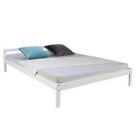 HOLZBETT Weiß 140/200 cm Doppelbett mit Lattenrost - Weiß, Holz (140/200cm) - Homestyle4u