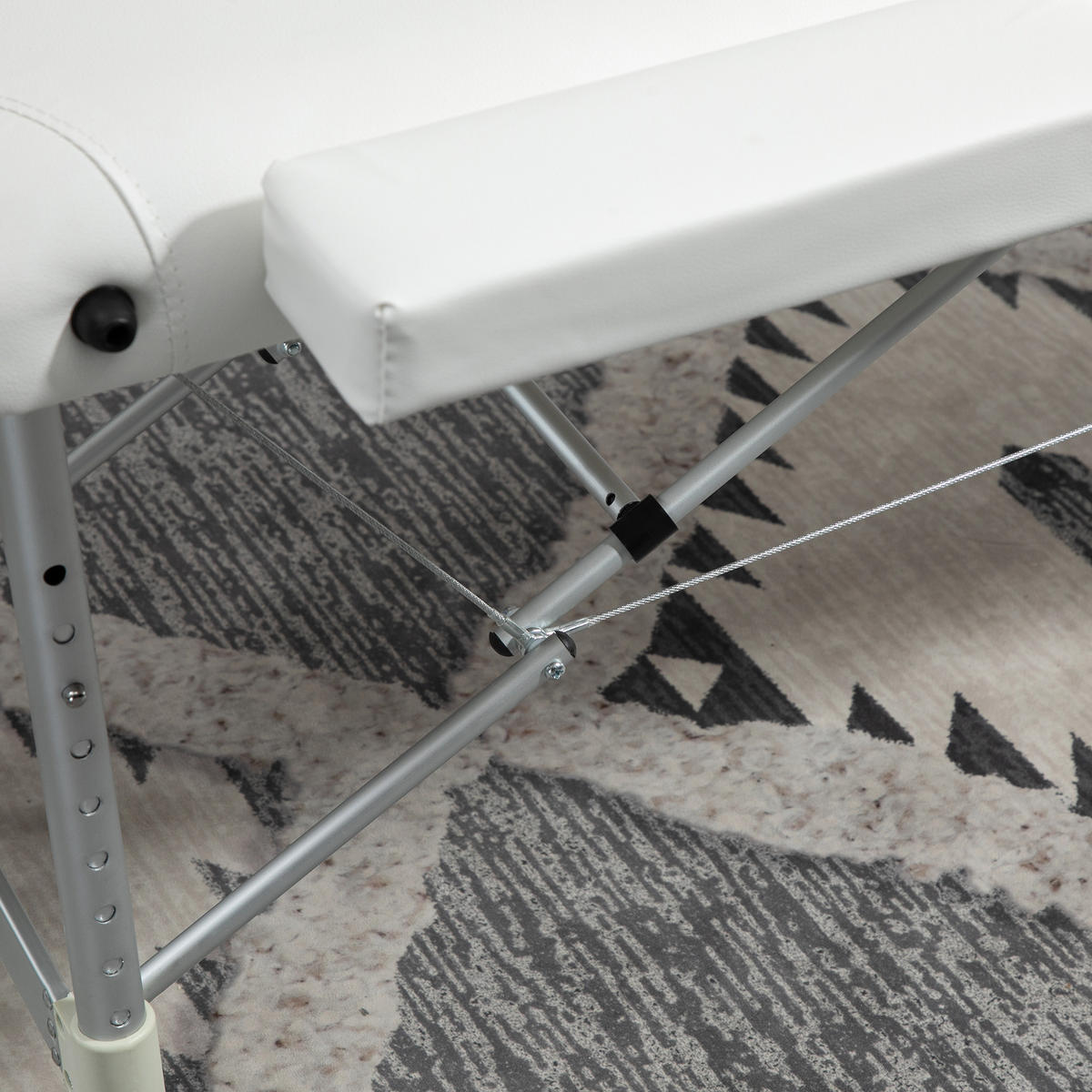 MASSAGELIEGEN, Aluminium, Weiß - Weiß, Metall (60/84/215cm) - HOMCOM