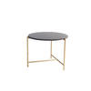 METALLIC-TISCH Caus Marmor und schwarzem Eisen MORGAN - Schwarz, Stein (50/50cm) - RNT By Really Nice Things