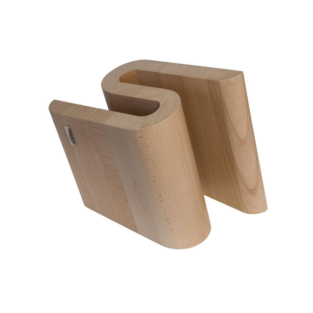 MESSERBLOCK Beige 26.5/17/26.5 cm AL84 - Beige, Holz (17/26.5/26.5cm) - ArteLegno