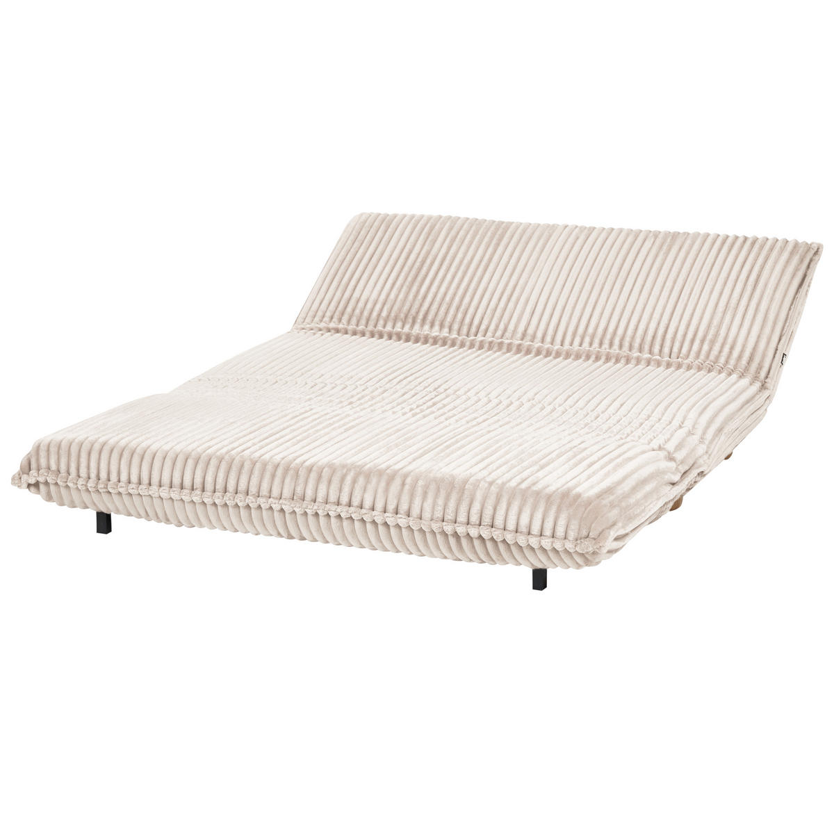 SCHLAFSOFA 2-Sitzer Cord Cremeweiß Abisko - Creme, Textil (140/80/82cm) - Beliani