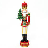 NUSSKNACKER Figur B14 x T11 x H46 cm - Rot, Kunststoff (11/46/14cm) - Hometopia