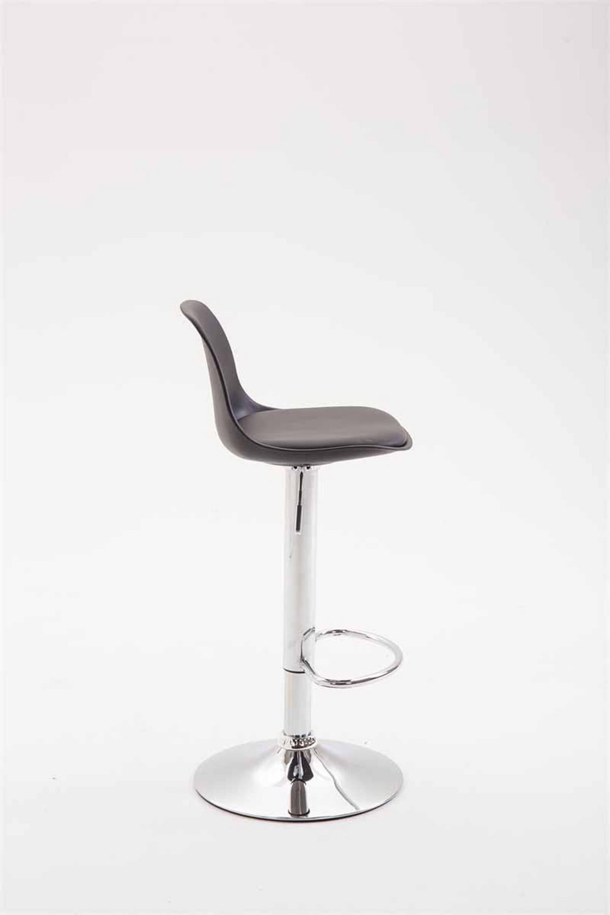 BARHOCKER Kilian, Gestell Metall in Chromoptik, Kunstleder Schwarz - Chromfarben/Schwarz, Kunststoff/Textil (39/100/43cm) - TPFLiving