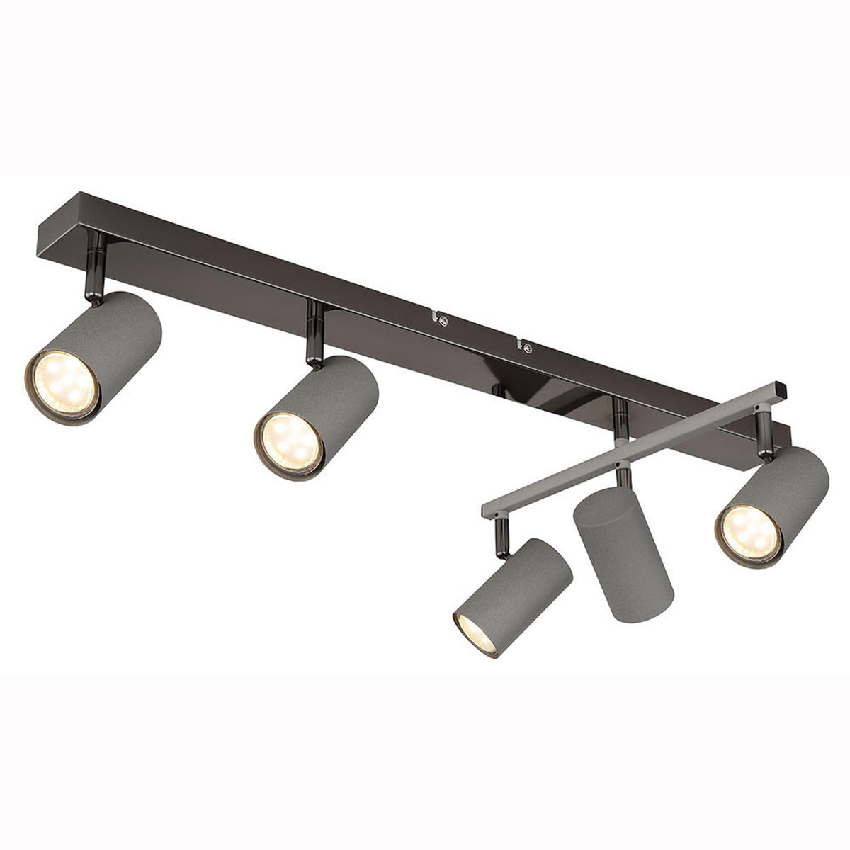 DECKENLEUCHTE Robby Grau Schwarz - Grau, Metall (70/35/17cm) - Globo Lighting