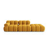 MODULARES-SOFA rechts Bellis aus Samt gelb 4 Sitzplätze - Gelb, Textil (94/63/282cm) - Micadoni